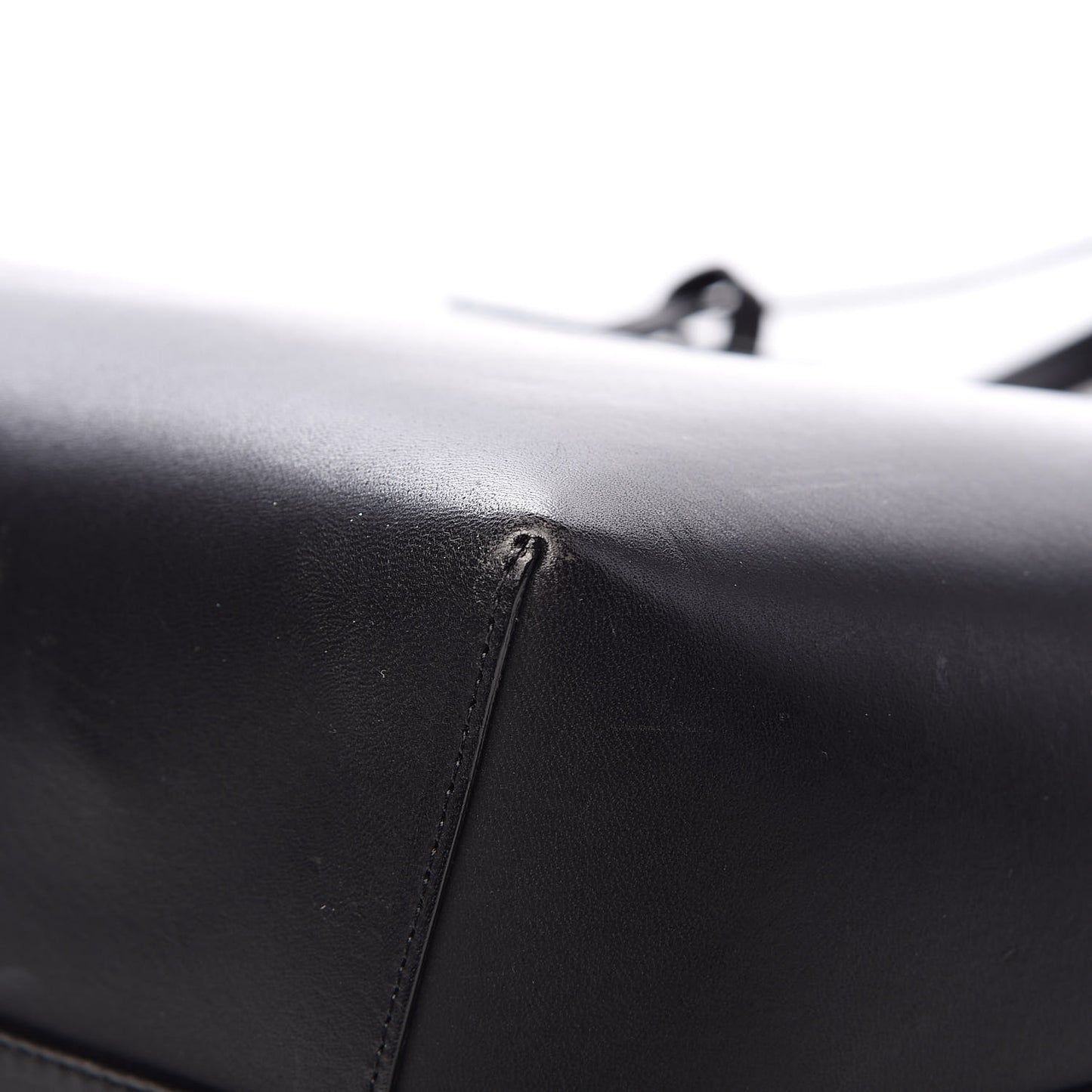 Calfskin Large Shopping Tote Black Flamma