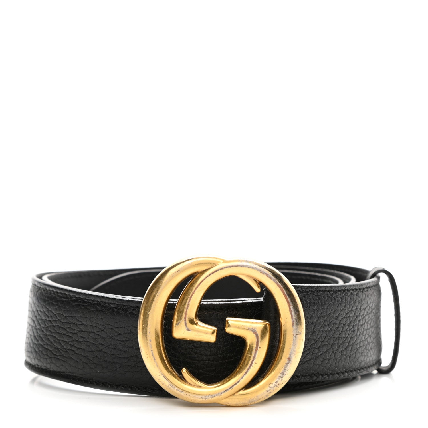 Gucci Dollar Calfskin Interlocking G Belt 95 38 Black 1 of 6