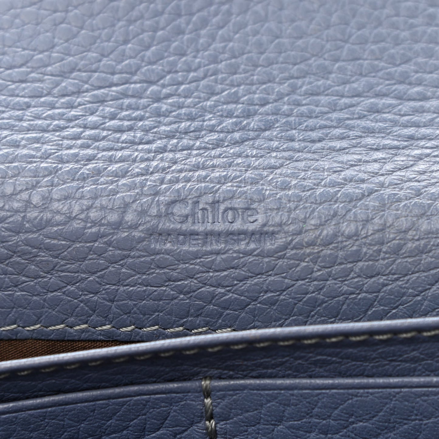 Calfskin Marcie Continental Flap Wallet Street Blue