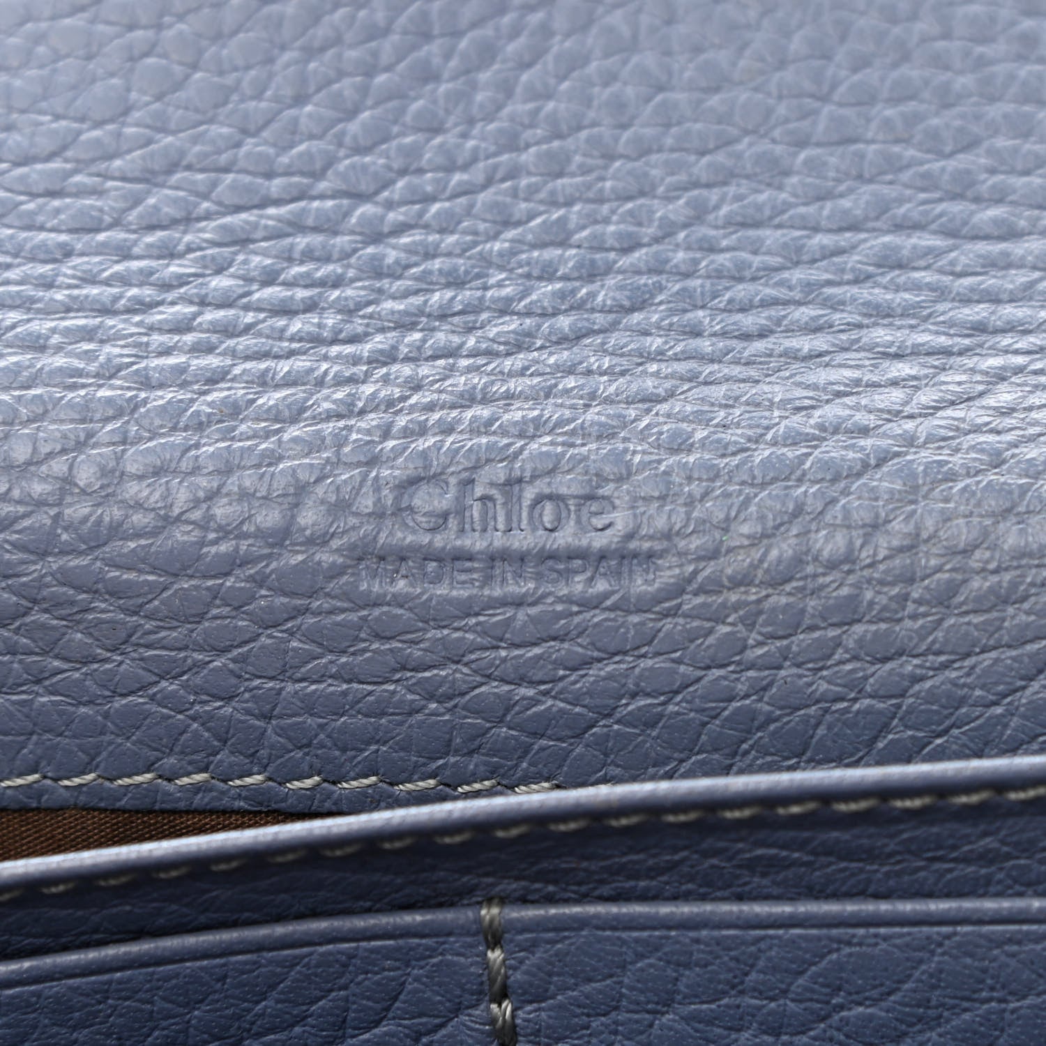 Chloe Calfskin Marcie Continental Flap Wallet Street Blue 6 of 13