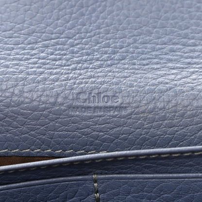 Chloe Calfskin Marcie Continental Flap Wallet Street Blue 6 of 13