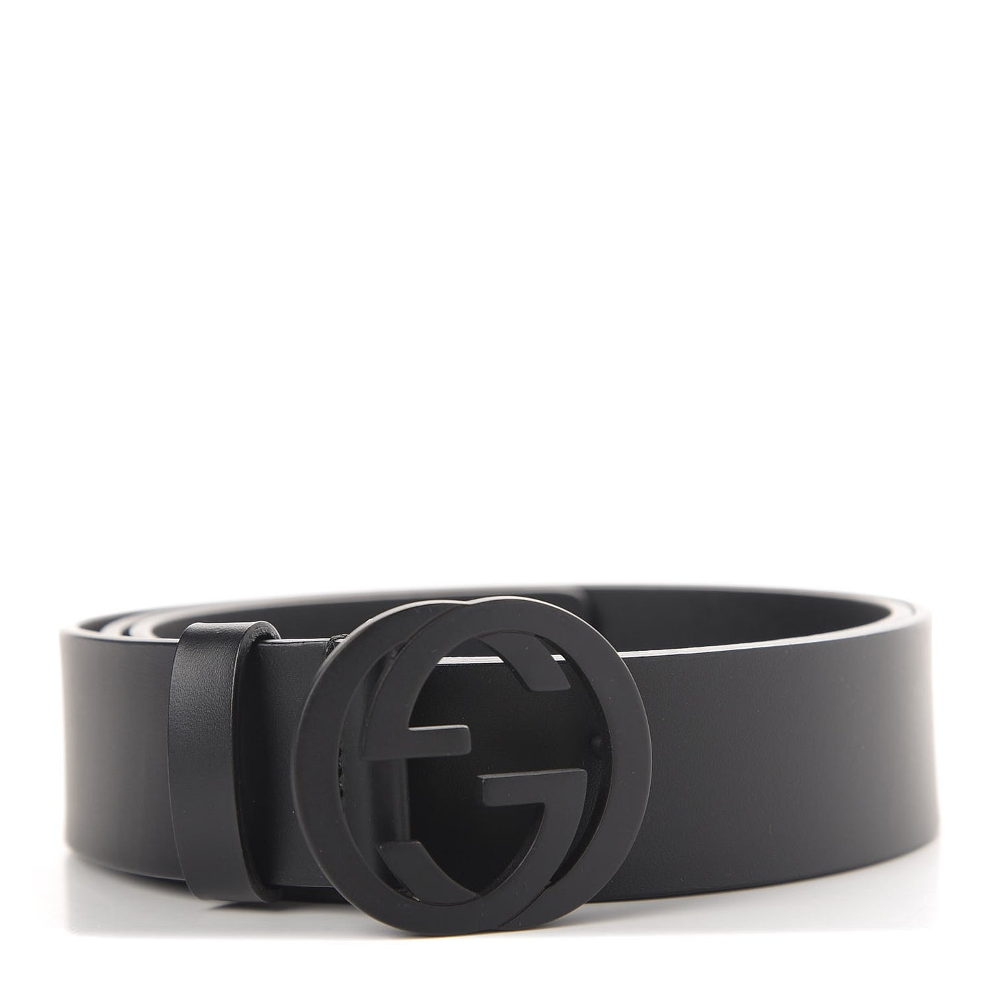Selleria Calfskin Monochrome Interlocking G 37mm Belt 100 40 Black