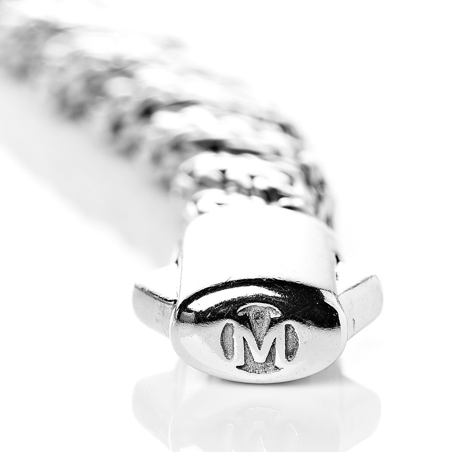 Sterling Silver Diamond 5.5mm Twisted Chain Bracelet