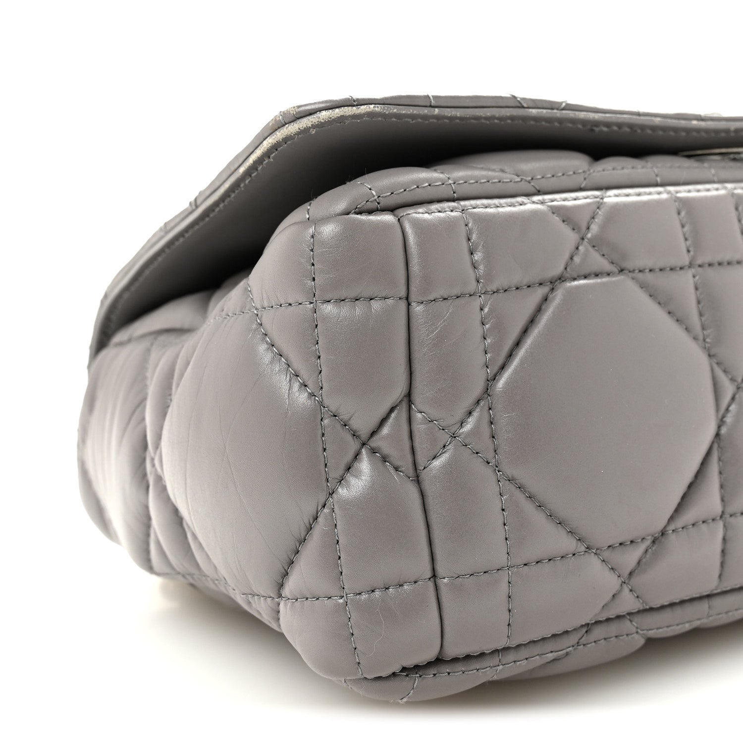 Christian Dior Calfskin Macrocannage Medium Caro Bag Iron Grey 9 of 10