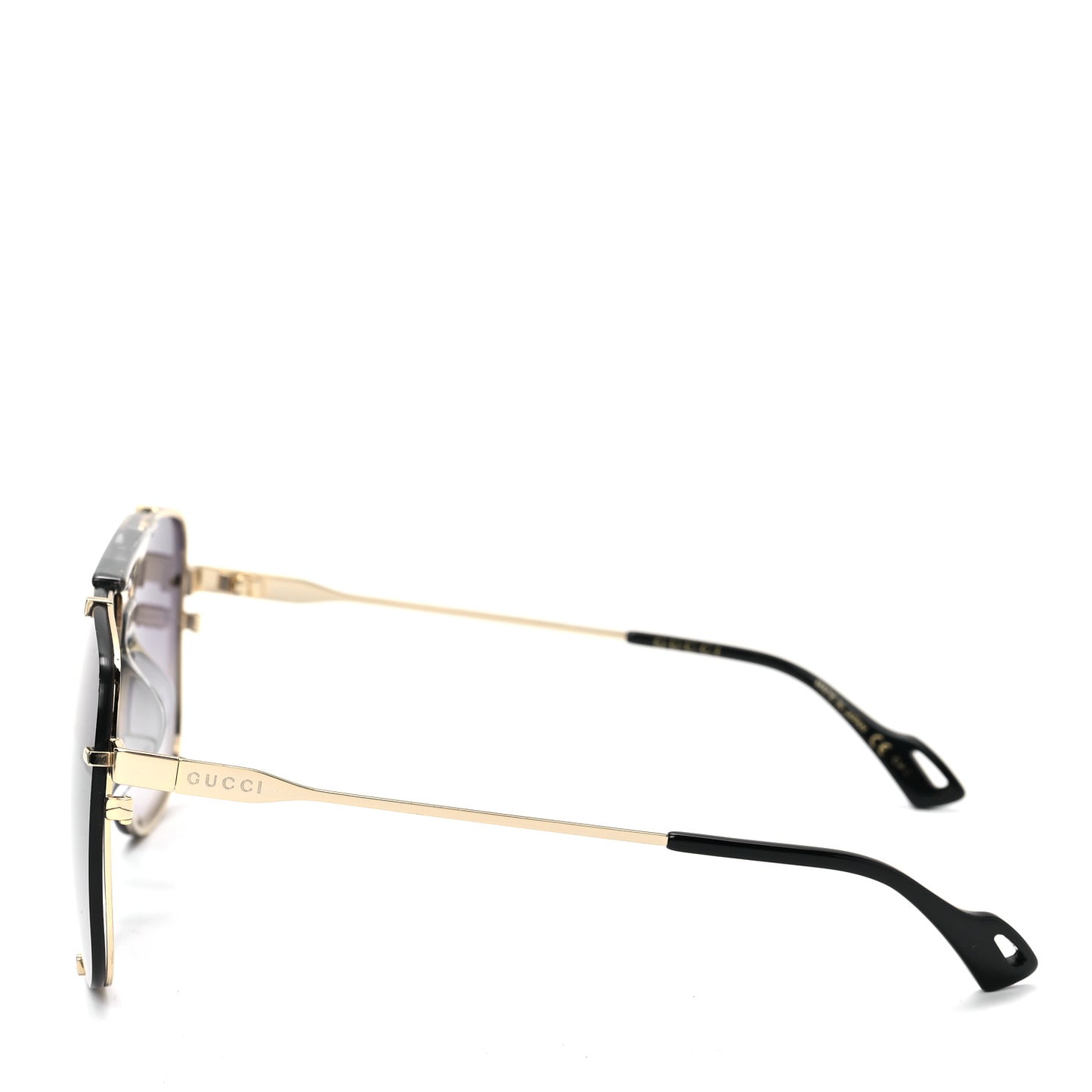 Metal Square Frame Navigator Sunglasses GG1105S Black