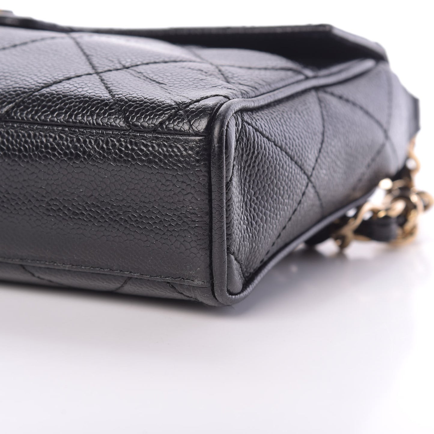 Caviar Quilted Medium Single Flap Black