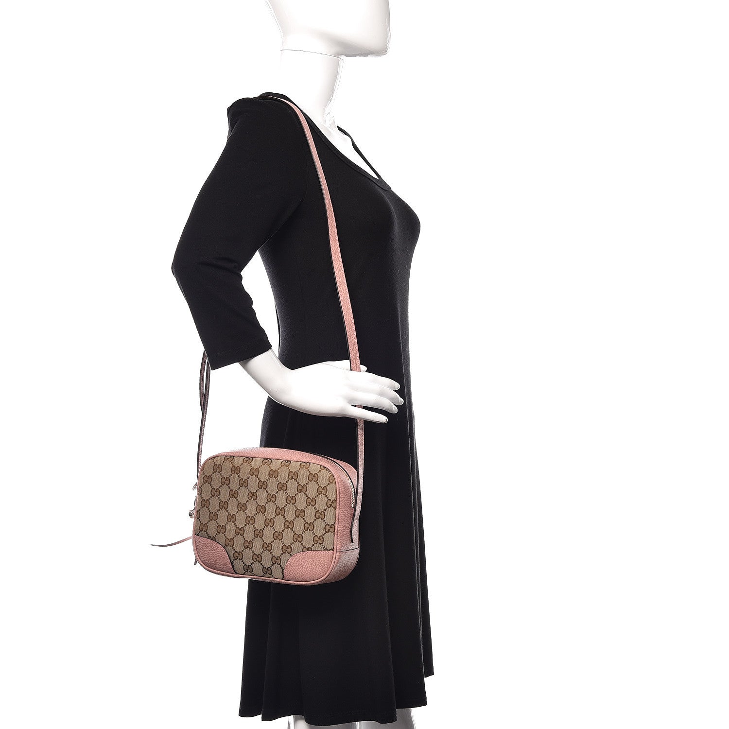 Gucci Monogram Mini Bree Messenger Bag Beige Soft Pink 2 of 11