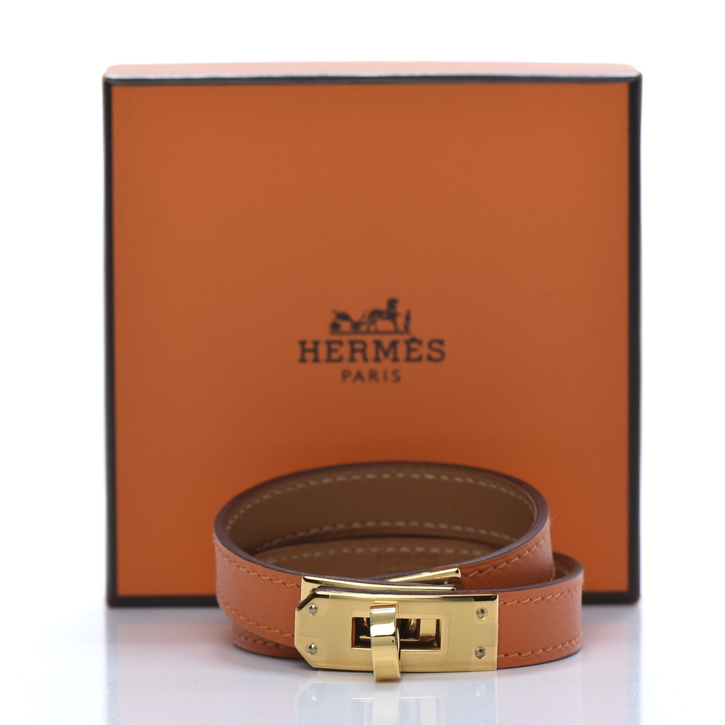 Box Kelly Double Tour Bracelet T2 Orange