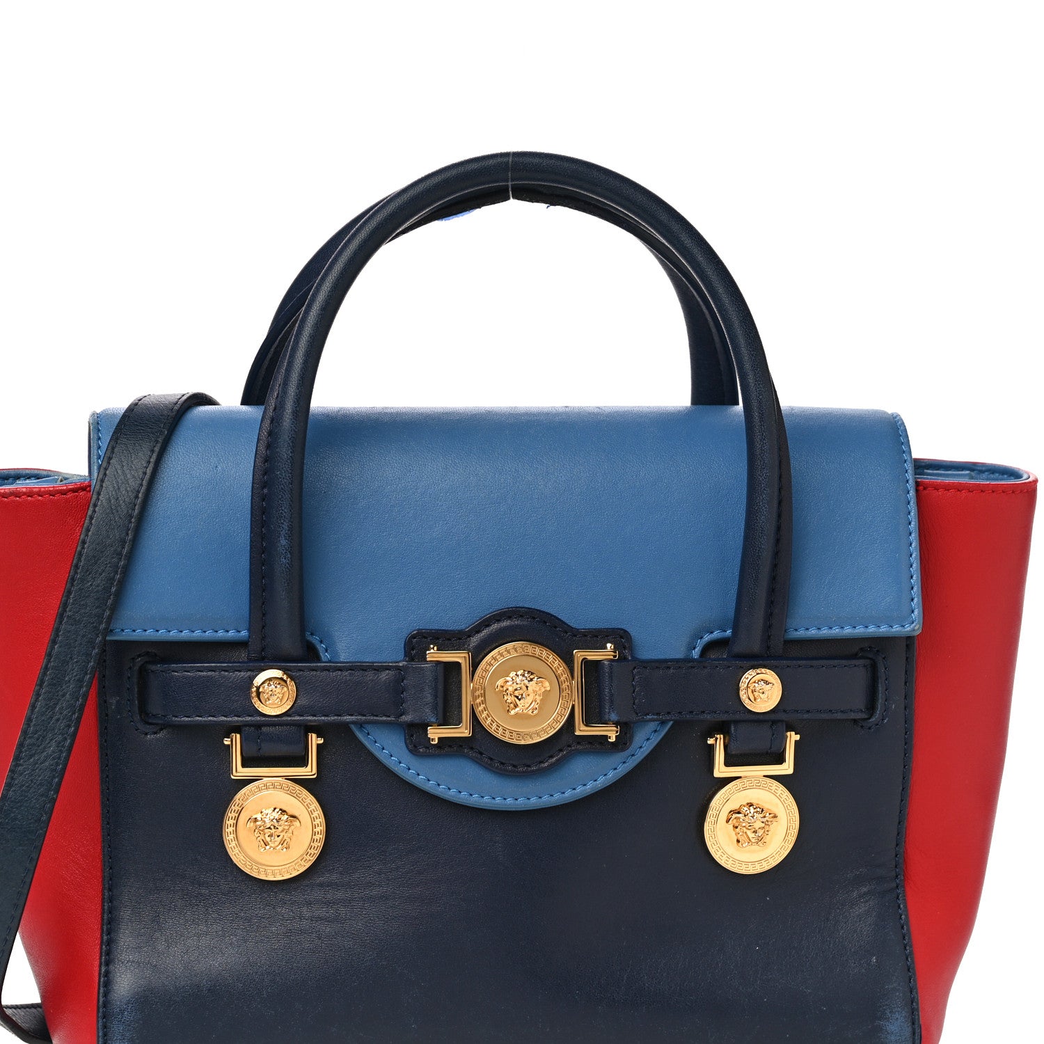 Versace Calfskin Medusa Coin Tote Multicolor 7 of 17