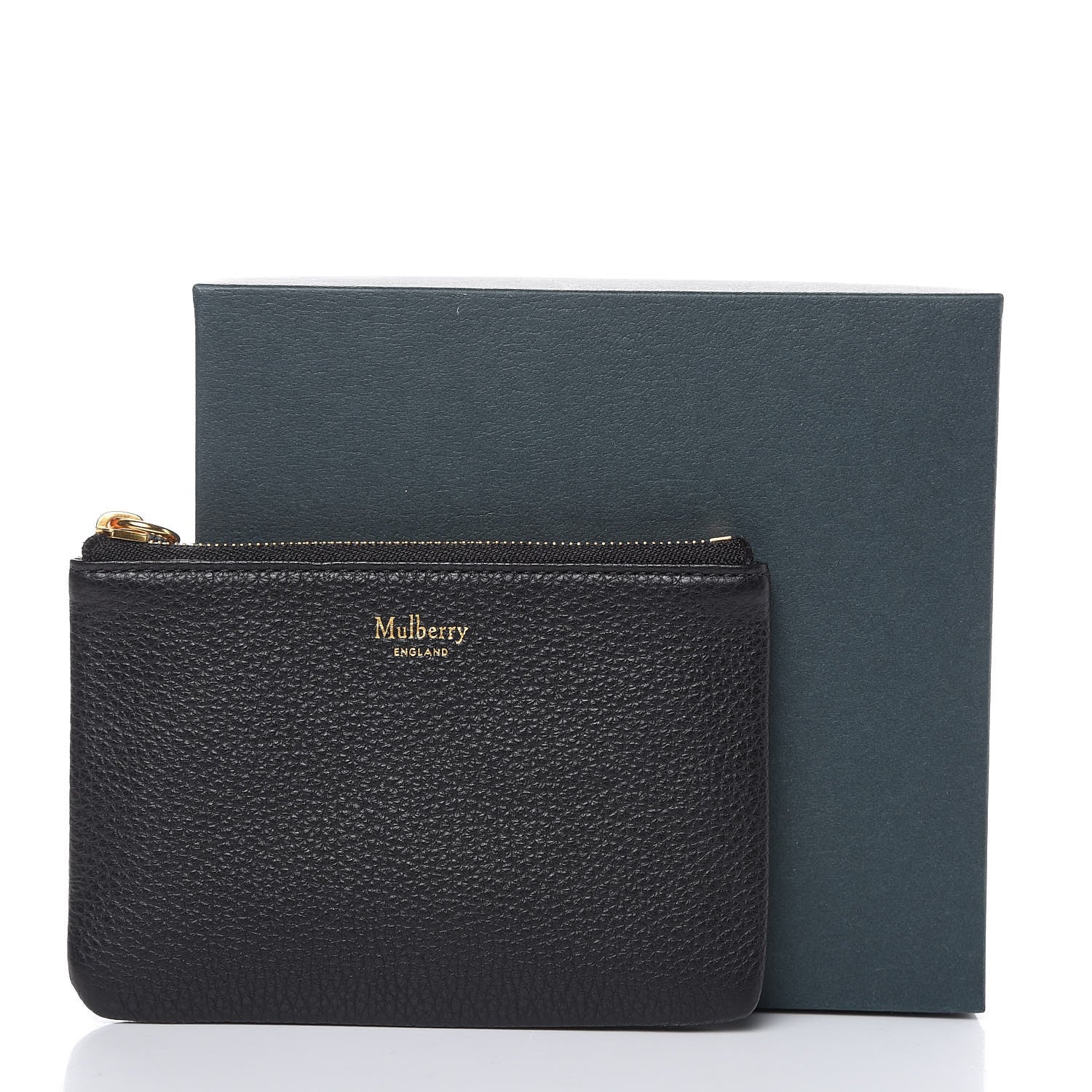 Mulberry Small Classic Grain Zip Coin Pouch Black 7 of 7