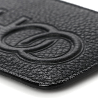 Jimmy Choo Calfskin Logo Embossed Card Holder On Chain Black 10 of 11