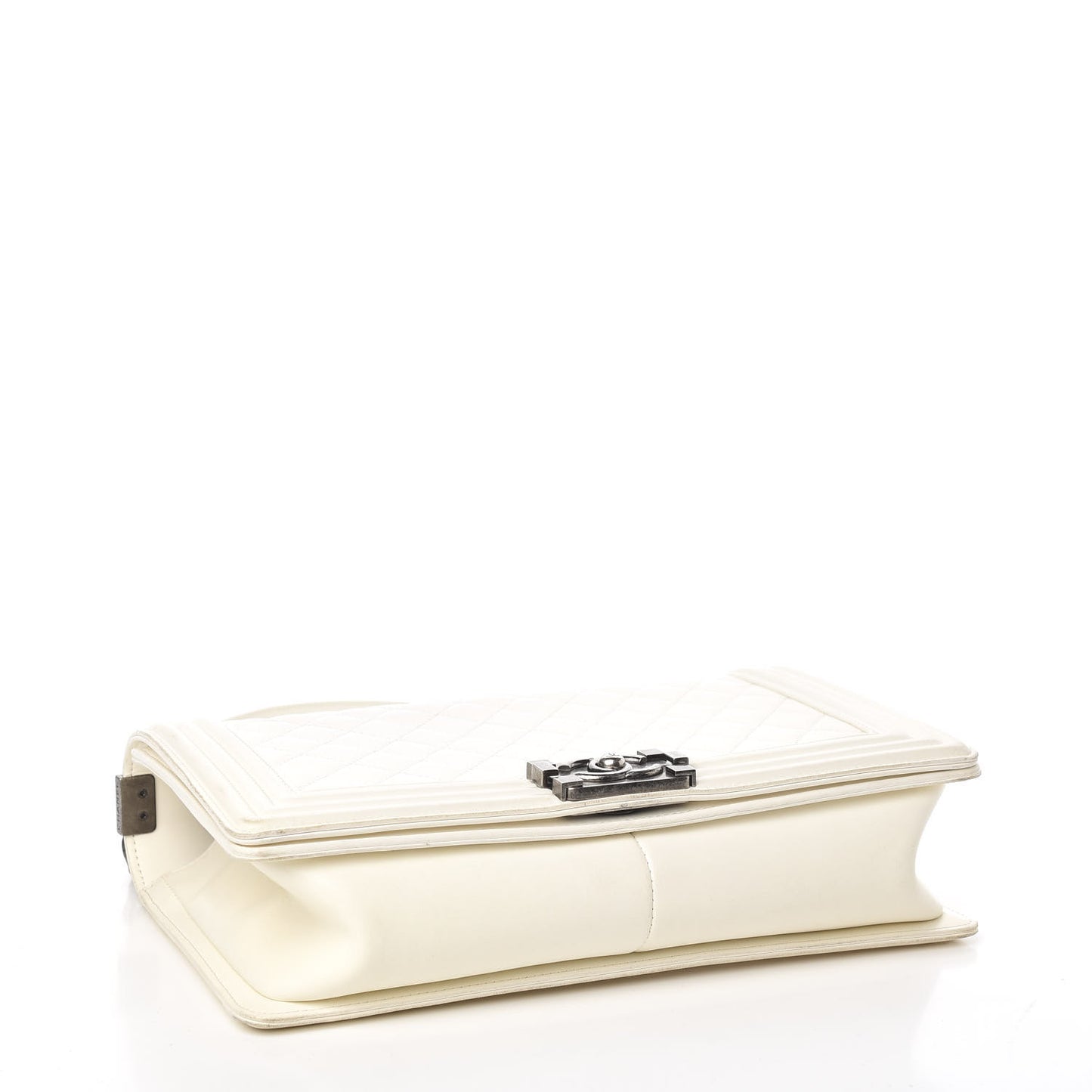 Calfskin Quilted New Medium Boy Flap White