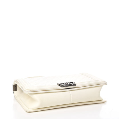 Chanel Calfskin Quilted New Medium Boy Flap White 4 of 10