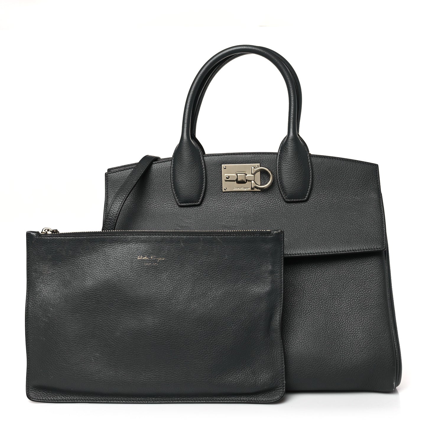 Calfskin Studio Bag Dark Grey