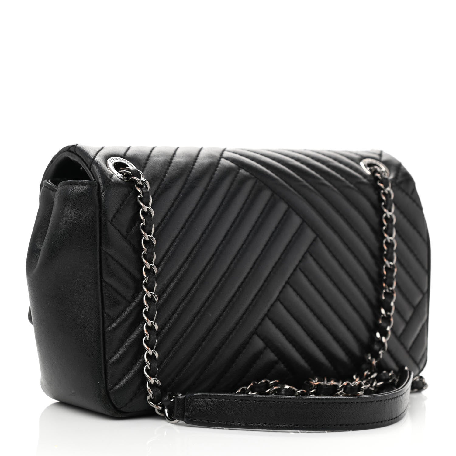 Chanel Lambskin Small CC Crossing Flap Black 3 of 11