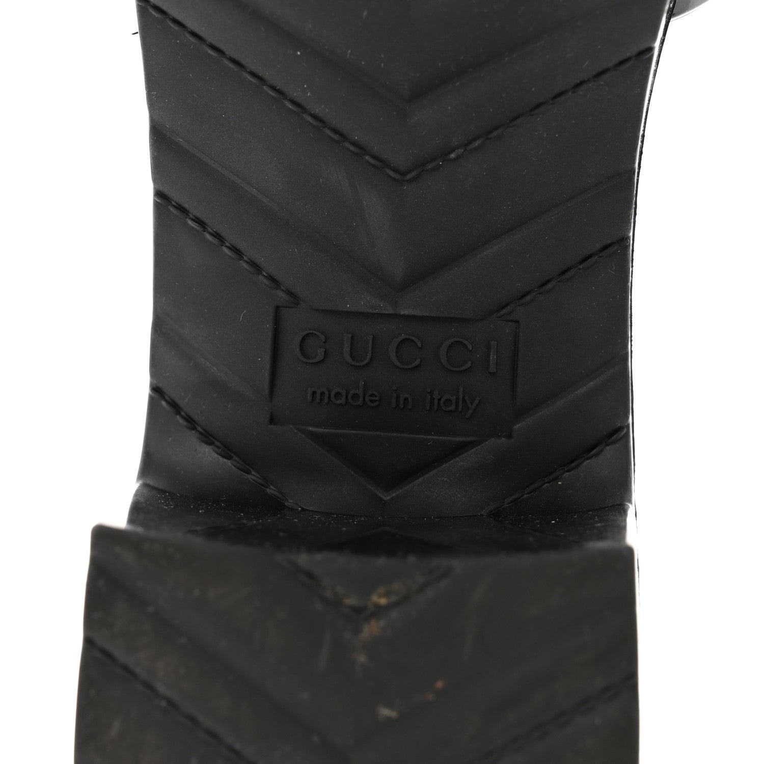 Gucci Rubber Gucci Logo Womens Platform 20/60mm Slide Sandals 38 Black 6 of 13