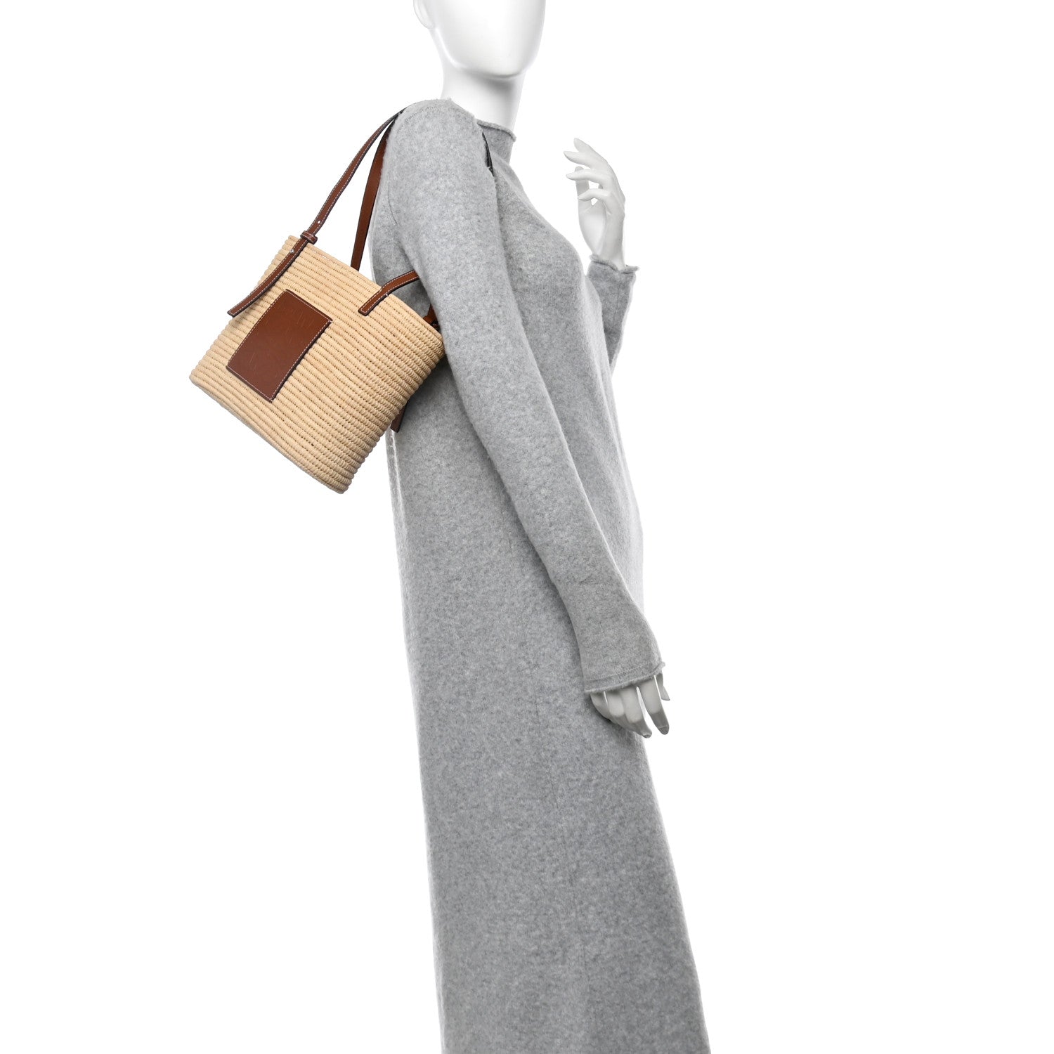 Loewe Raffia Small Square Basket Tote Bag Natural Tan 2 of 11