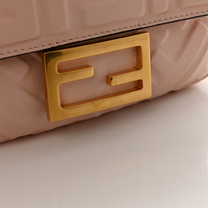Fendi Nappa FF 1974 Embossed Mini Baguette Rosa Quarzo 11 of 12