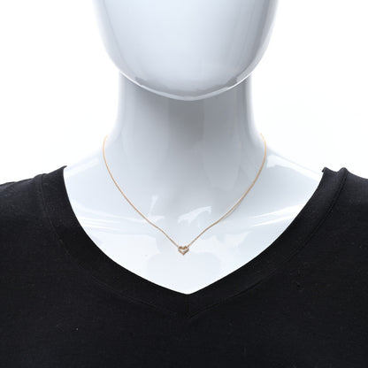 Tiffany 18K Rose Gold Diamond Extra Mini Heart Pendant Necklace 3 of 4