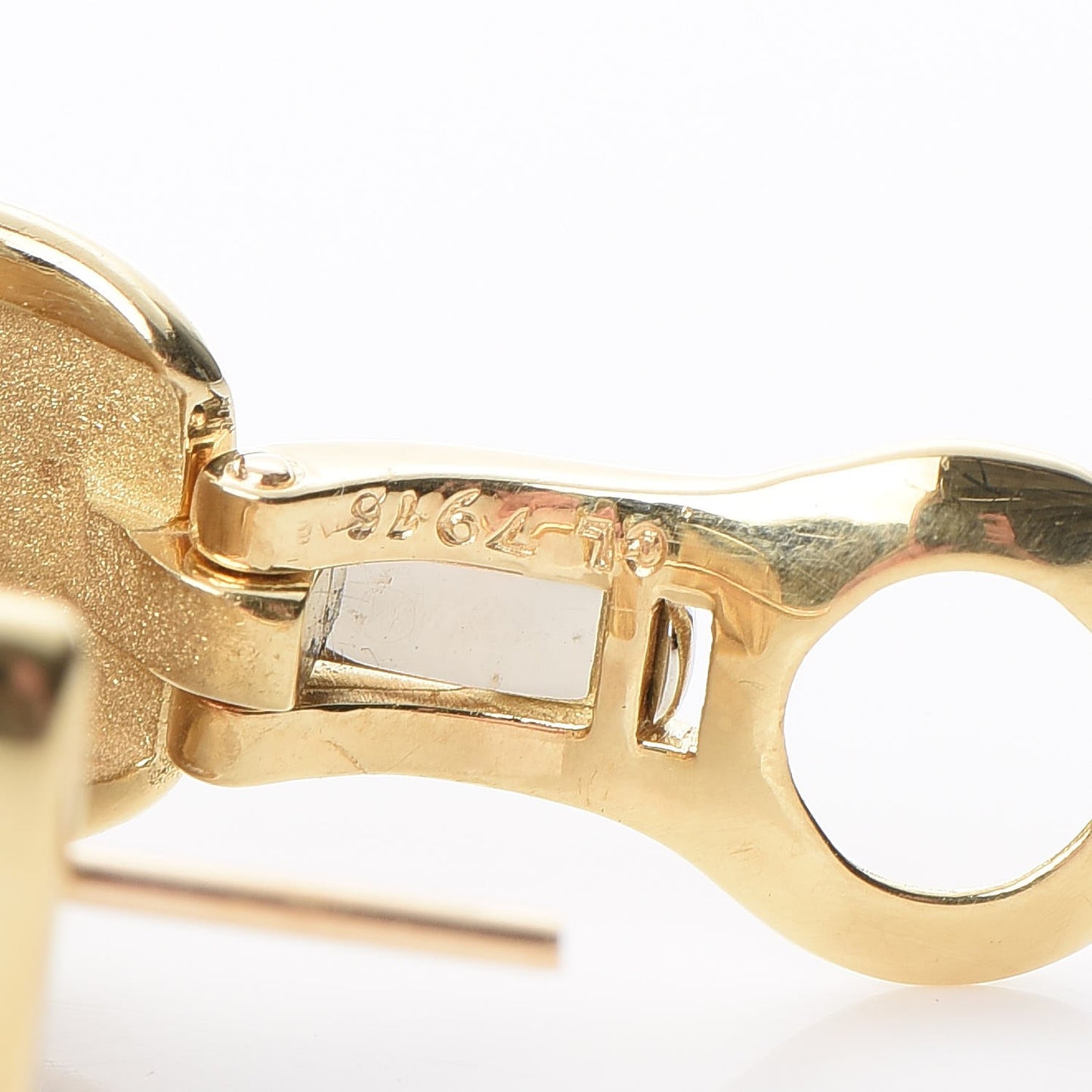 18K Yellow Gold Diamond Wave Huggie Earrings