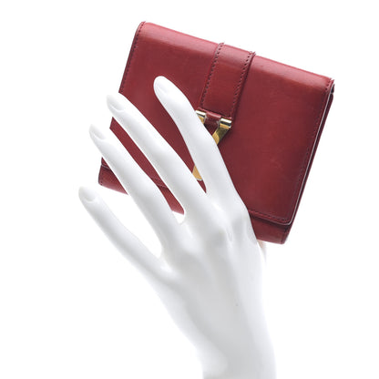 Saint Laurent Calfskin Classic Y Compact Wallet Red 2 of 8
