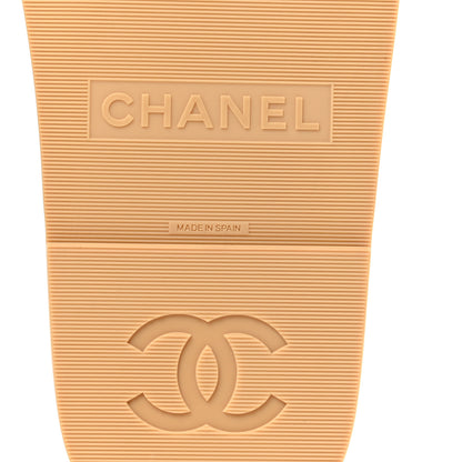 Chanel Lambskin Espadrille Sandals 37 Beige 8 of 9