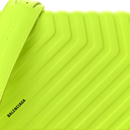 Balenciaga Grained Calfskin Embossed Car Flap Bag Fluo Yellow 7 of 9