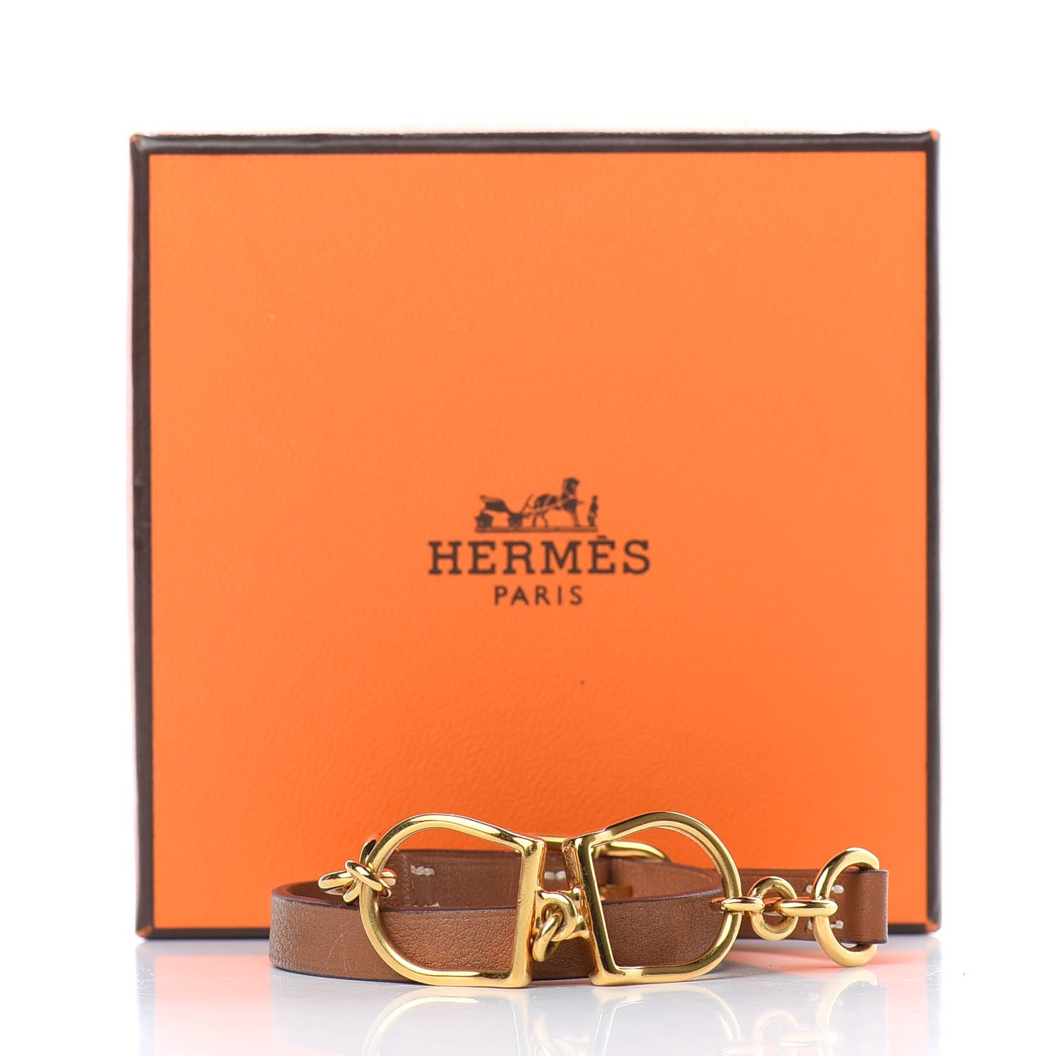 Hermes Swift Etrier Double Tour Bracelet T2 Gold 6 of 6