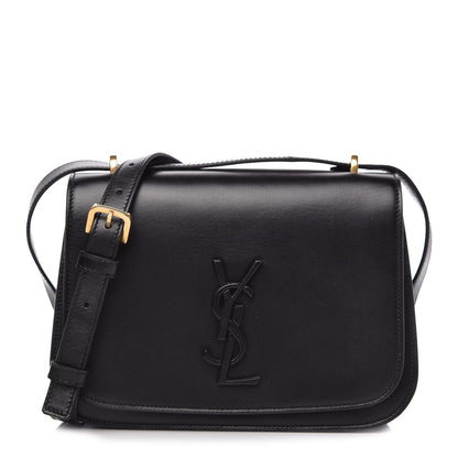 Saint Laurent Smooth Calfskin Small Spontini Saddle Bag Black 1 of 10