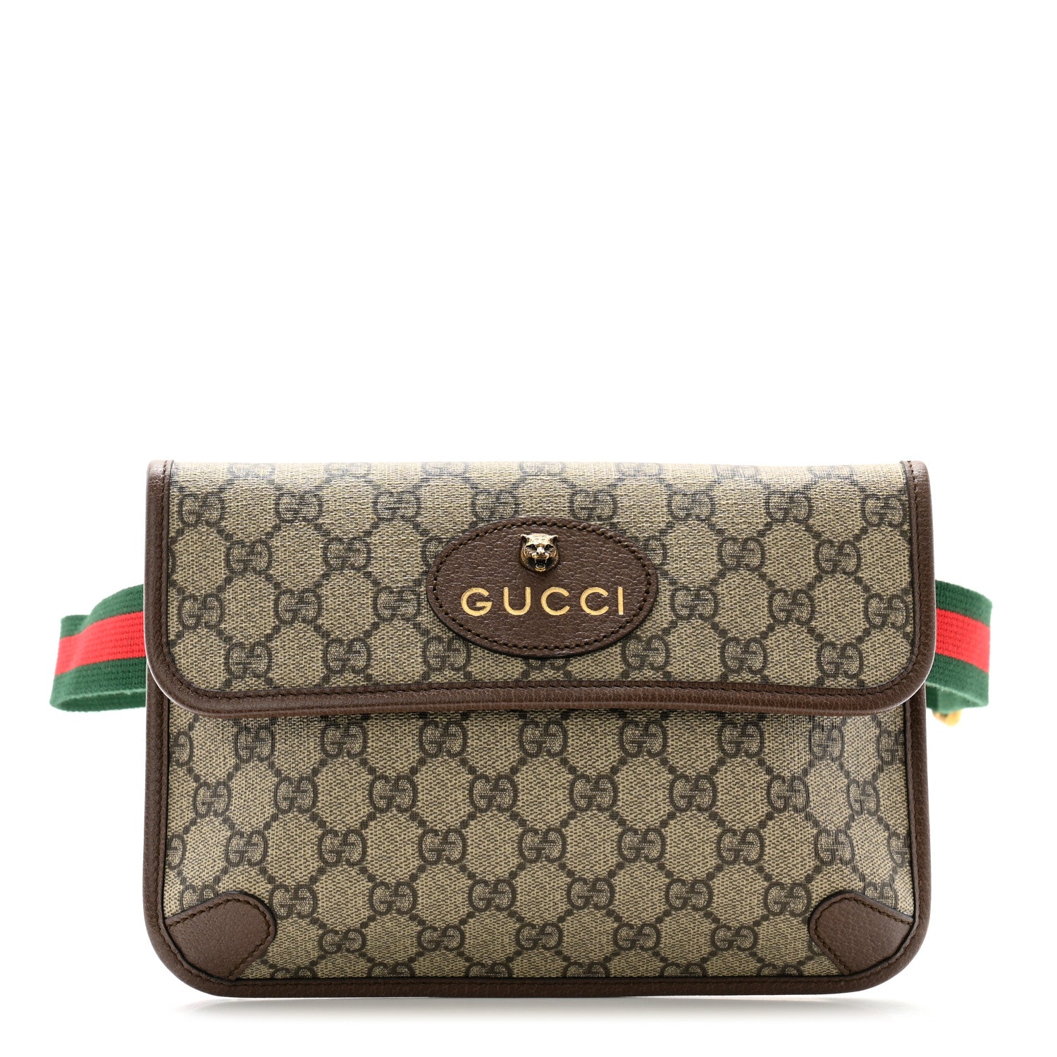 Gucci GG Supreme Monogram Neo Vintage Web Belt Bag Brown 1 of 10