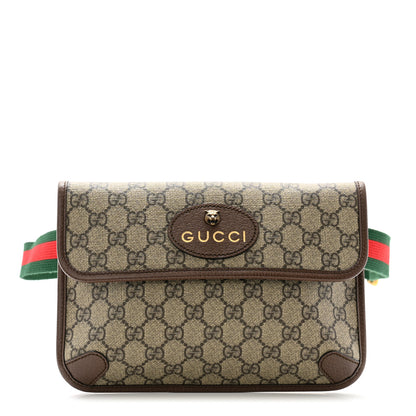 Gucci GG Supreme Monogram Neo Vintage Web Belt Bag Brown 1 of 10