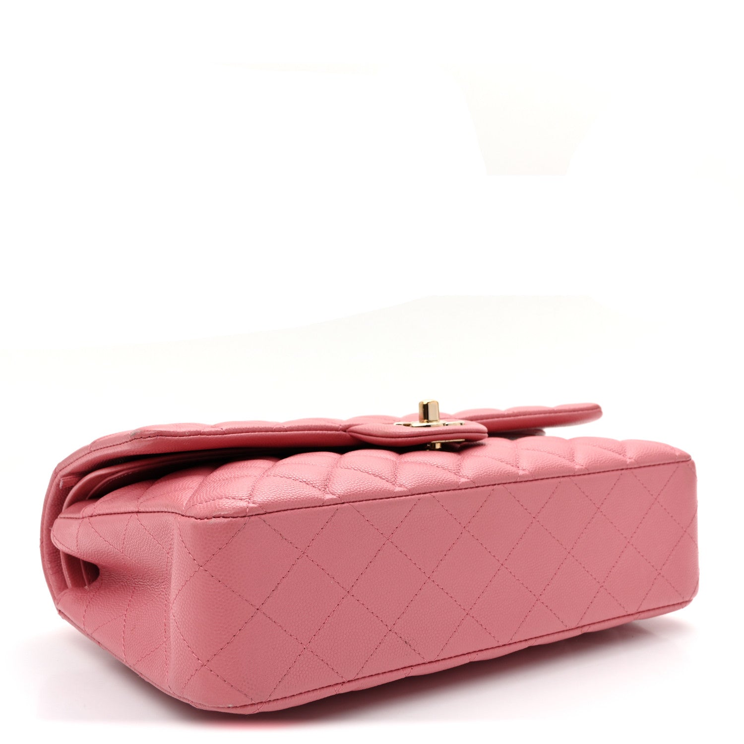 Chanel Caviar Quilted Medium Double Flap Pink 4 of 12