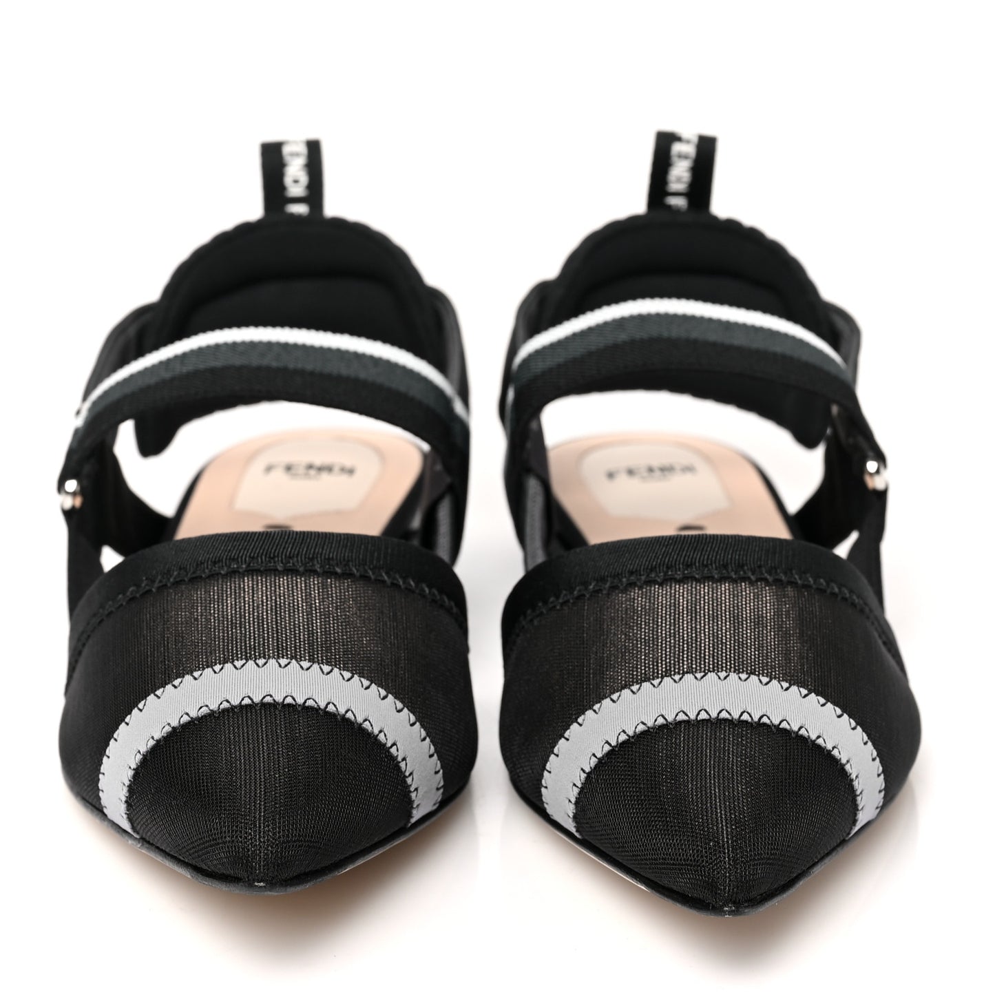 Technical Mesh Colibri Slingback Ballerina Flats 39 Black