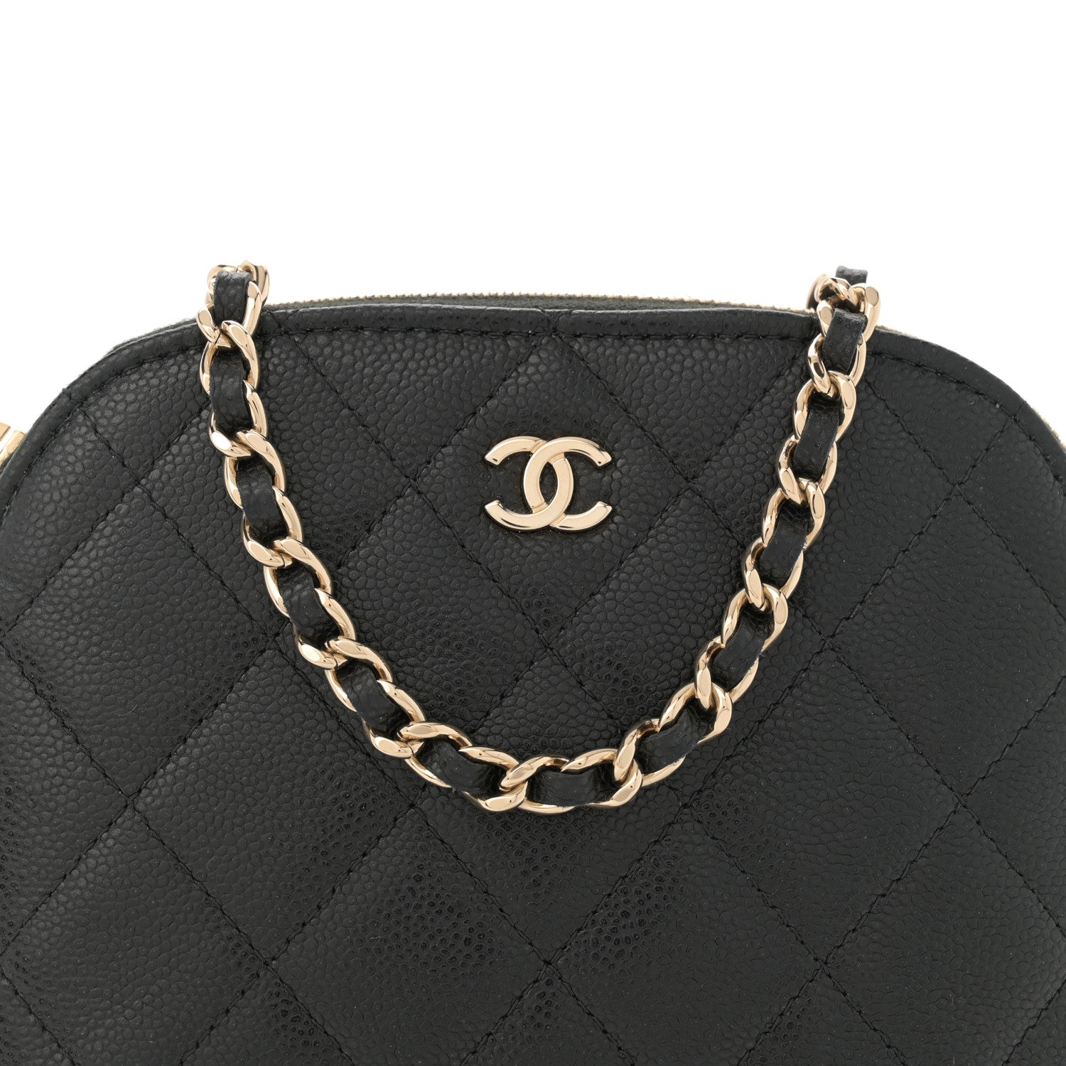Chanel Caviar Quilted Classic Clutch With Chain Black 8 of 12