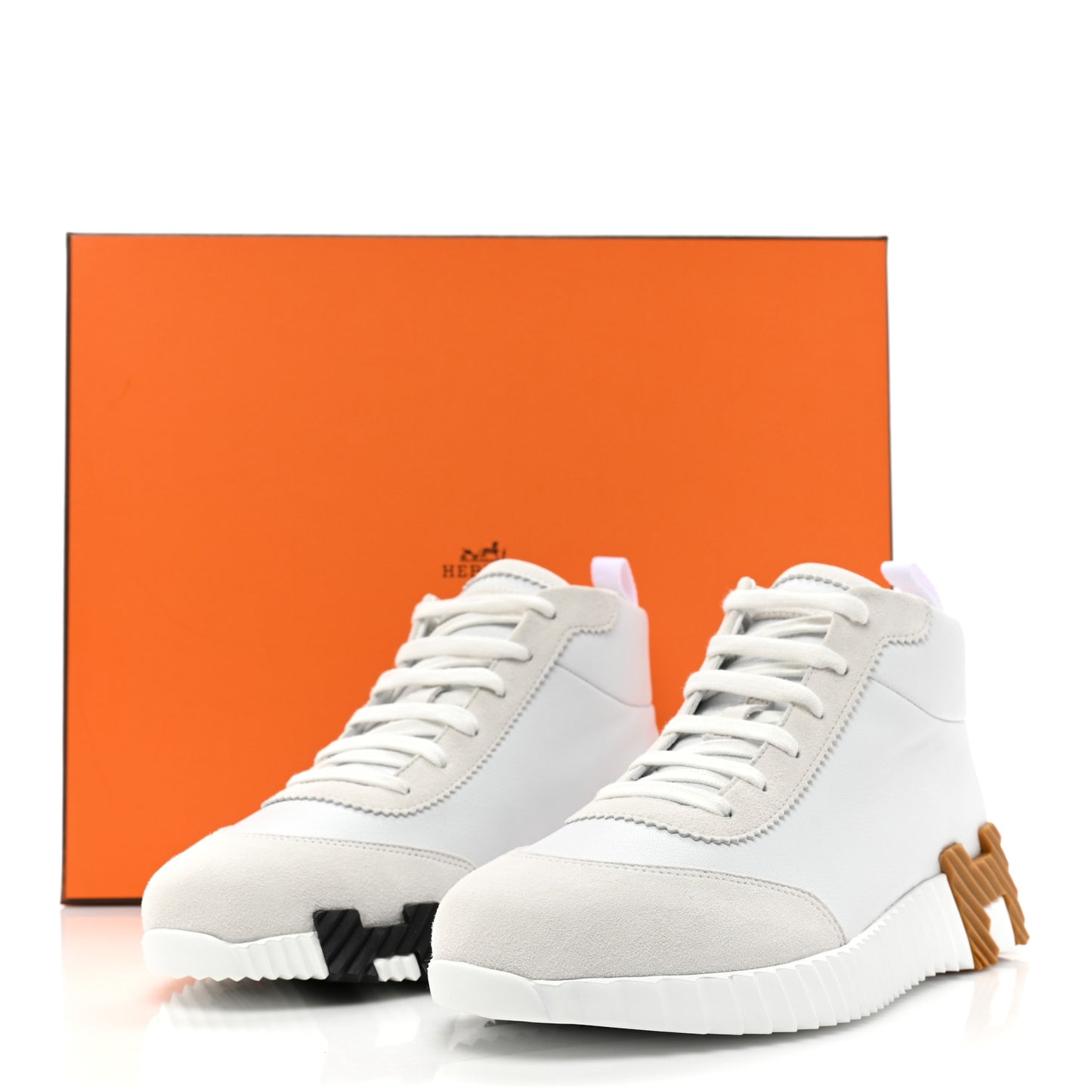 Goatskin Suede Hip-Hop High Top Sneakers 39 White