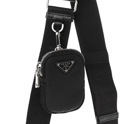 Prada Re-Nylon Triangle Padded Patchwork Shoulder Bag Black 8 of 10