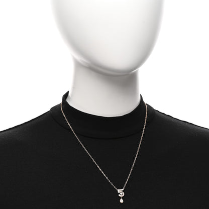 Chanel 18K Beige Gold Diamond Eternal No 5 Pave Necklace 2 of 5