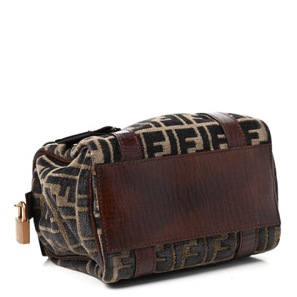 Fendi Velvet Zucca Vitello Mini Forever Boston Fango Grigio Bruciato 4 of 11