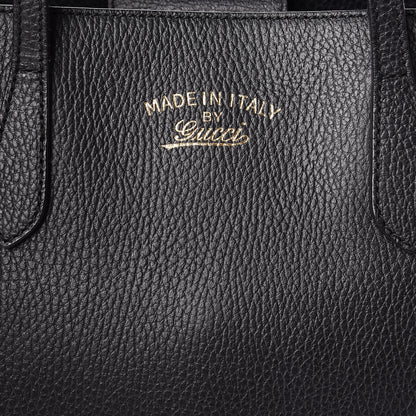 Gucci Pebbled Calfskin Small Swing Tote Black 7 of 15