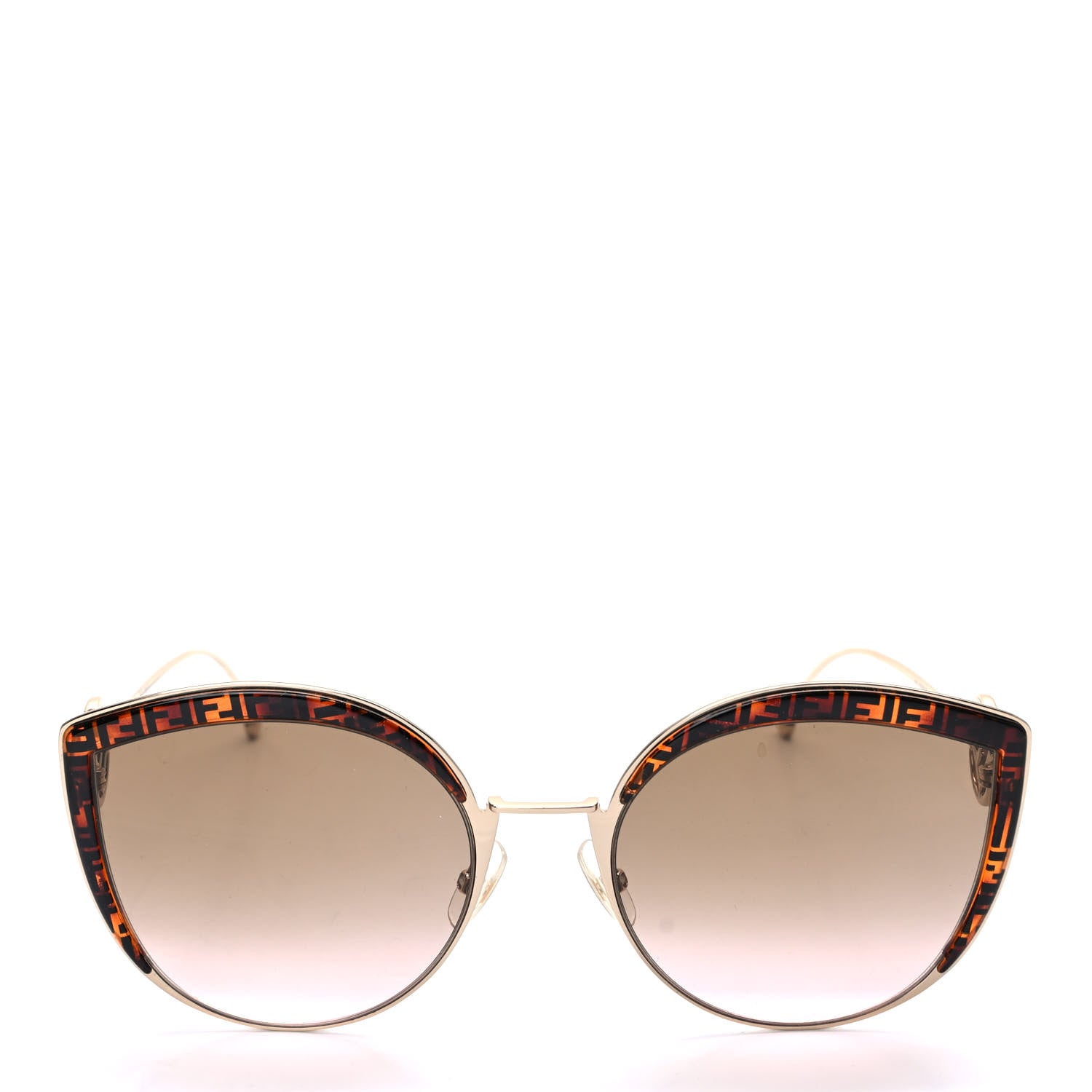 Fendi Metal Acetate F is Fendi FF Cat Eye Sunglasses FF 0290/S Gold 2 of 8