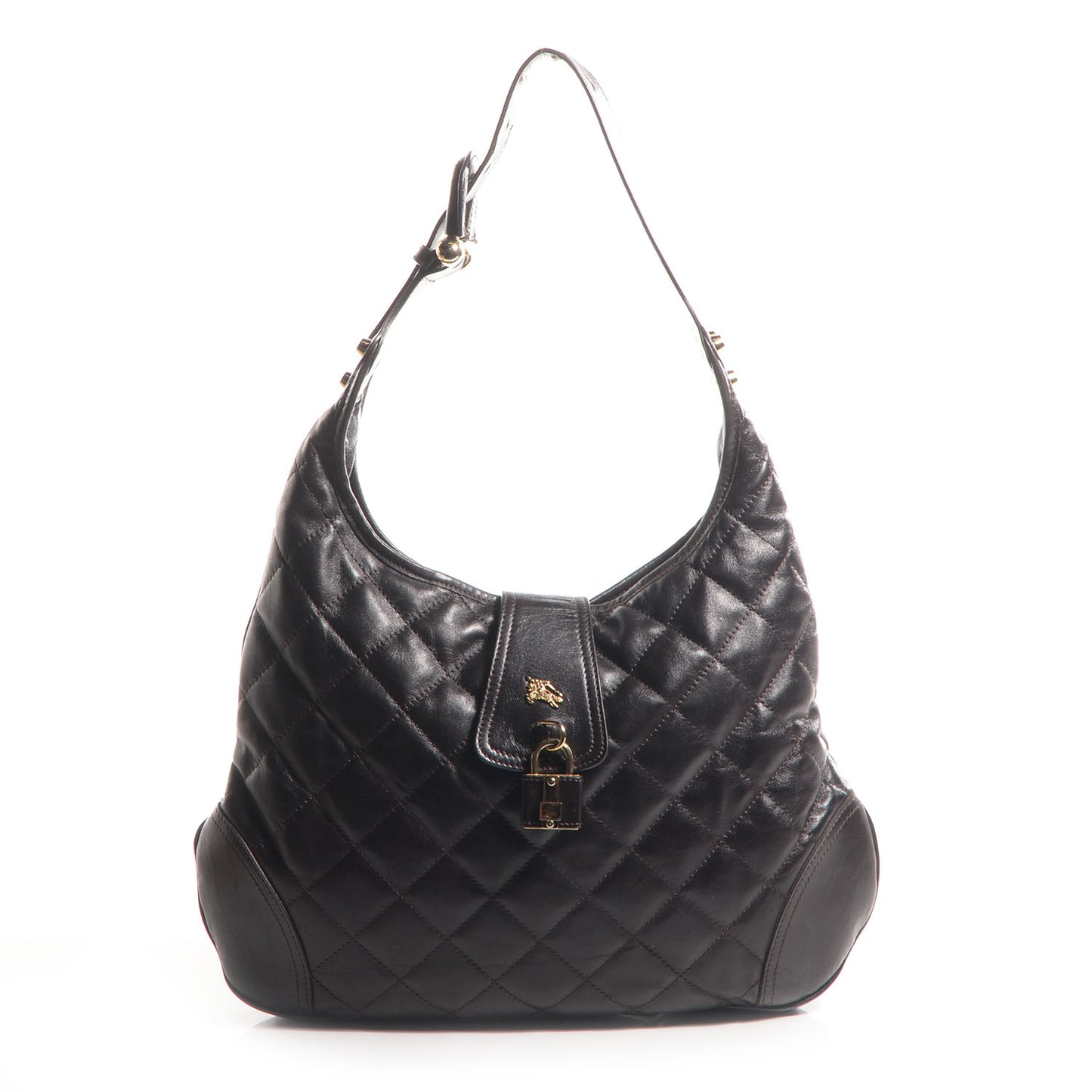 Leather Quilted Brook Hobo Brown