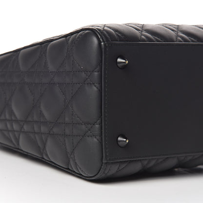 Christian Dior Ultra Matte Calfskin Cannage Medium Lady Dior Black 9 of 11