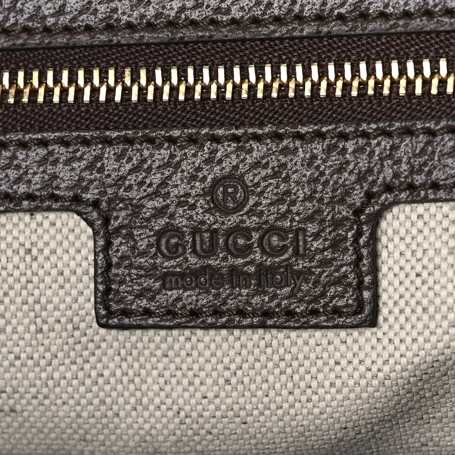 Gucci Monogram Jumbo GG Textured Dollar Calfskin Web Medium Ophidia Shopping Tote Camel Ebony 6 of 9