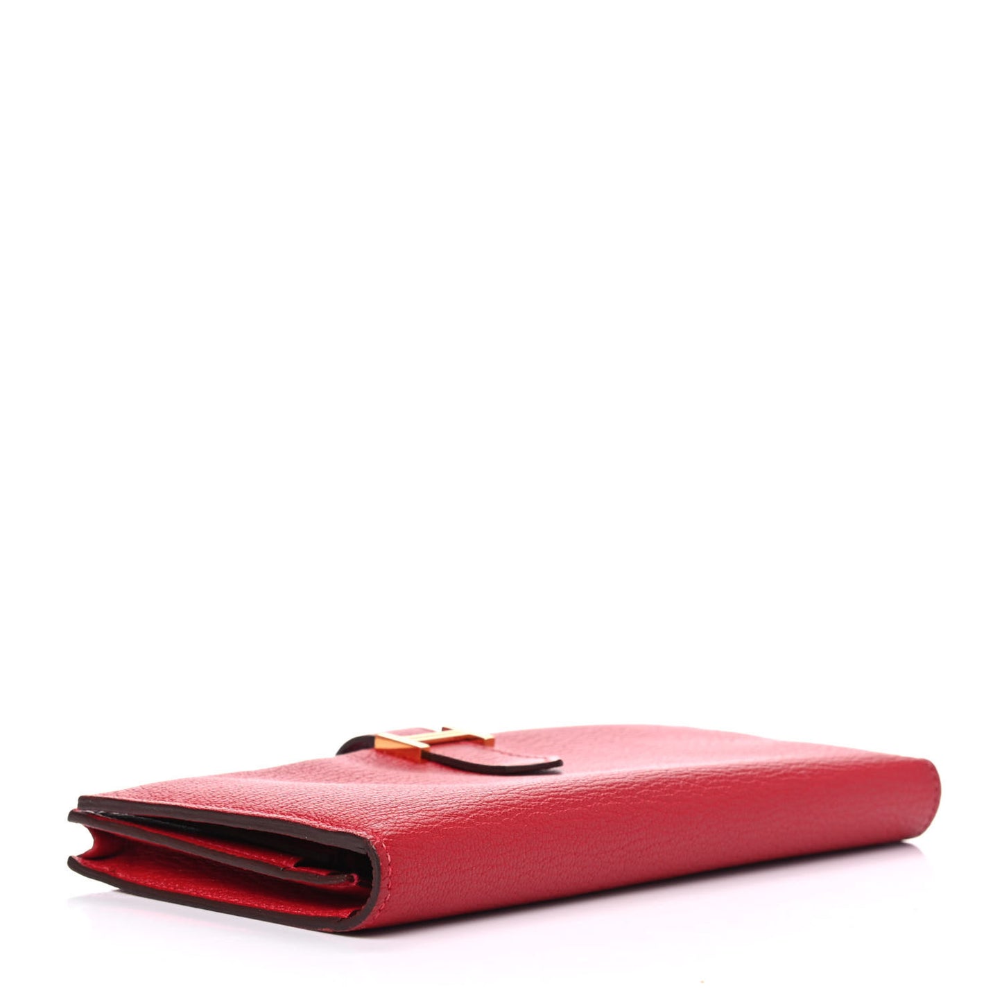 Chevre Mysore Bearn Gusset Wallet Rouge Garance