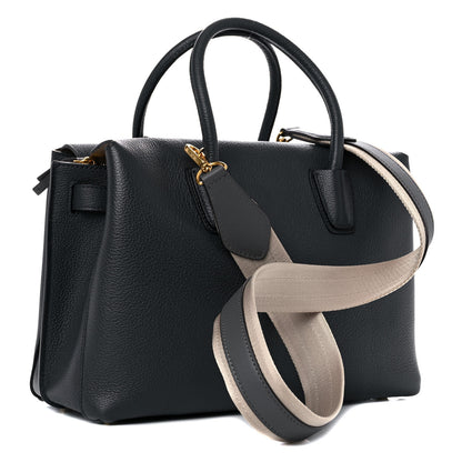 MCM Grained Calfskin Medium Milla Tote Phantom Grey 3 of 12