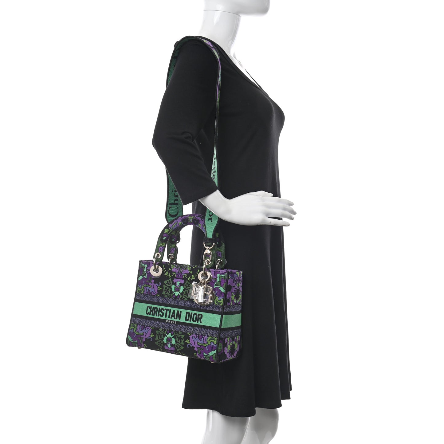 Canvas Embroidered Indian Purple Medium Lady D-Lite Multicolor