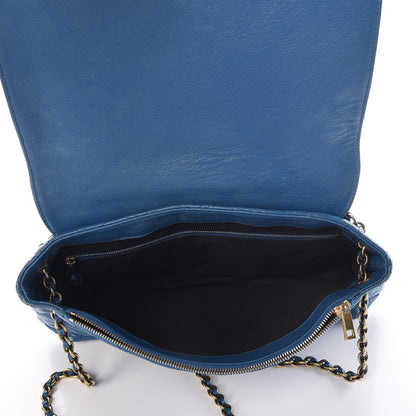 Marc Jacobs Lambskin Quilted Large Baroque Single Flap Bag Blue 5 of 11