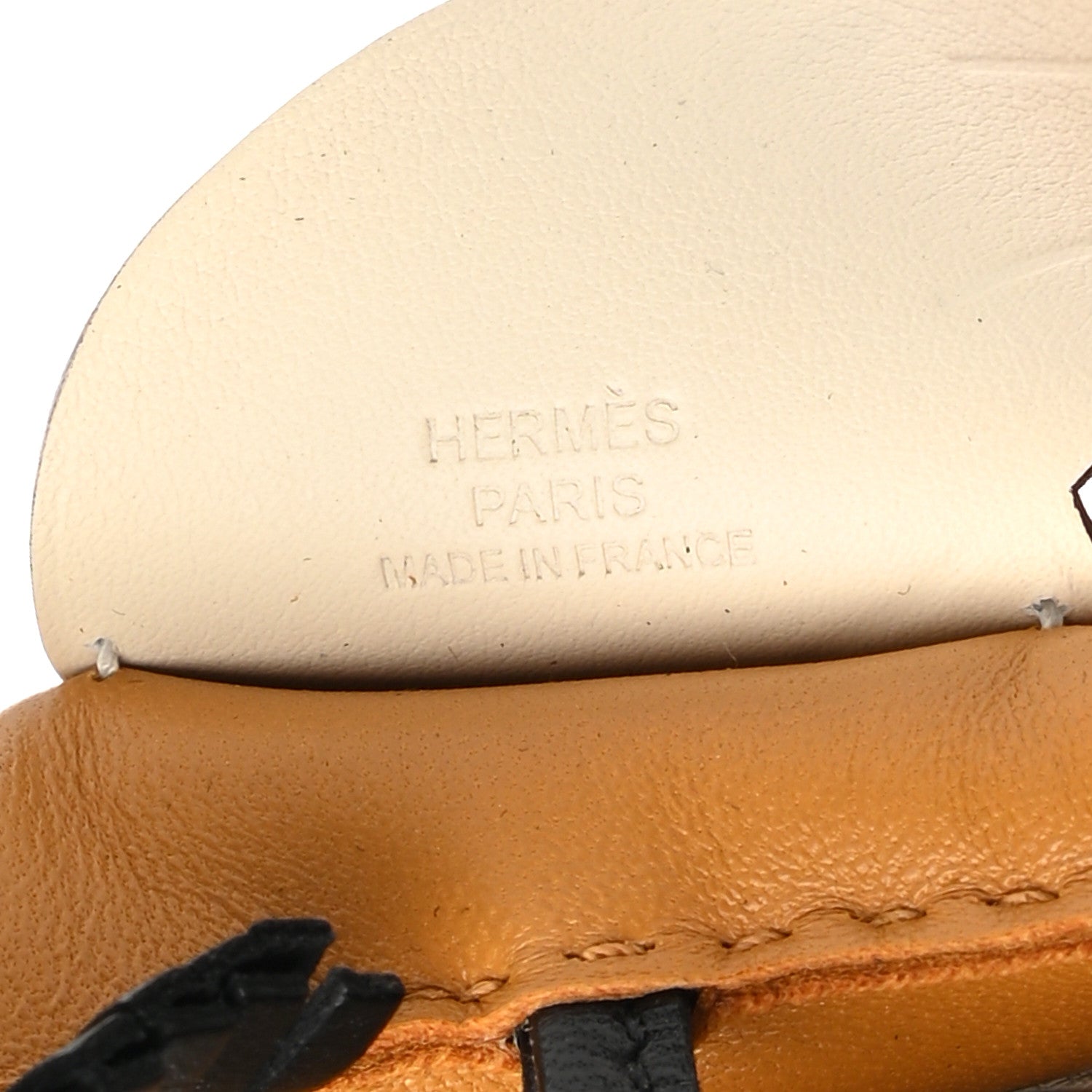 Hermes Milo Lambskin Grigri Rodeo Pegase Horse Bag Charm MM Sesame Black Nata 3 of 5