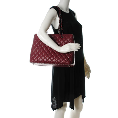 Chanel Caviar Quilted City Shopping Tote Burgundy 2 of 7