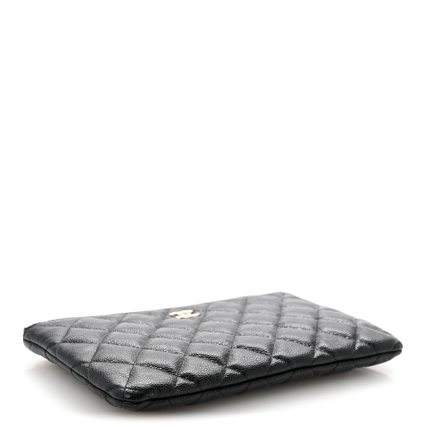 Caviar Quilted Cosmetic Case Black
